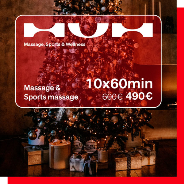 Gift card for massage 10x60min 490€