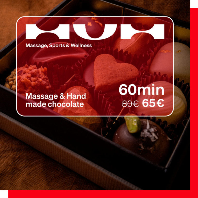 Massage gift card and chocolate